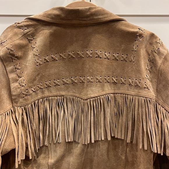1970s Vintage Learsi Suede Fringe Western Jacket; Size M - Picture 5 of 11